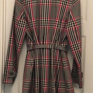 Banana Republic Plaid Trench Coat